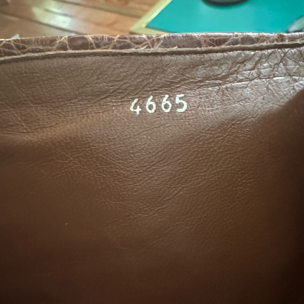 Brown Crocodile Knee-High Boots - Picture 6 of 6